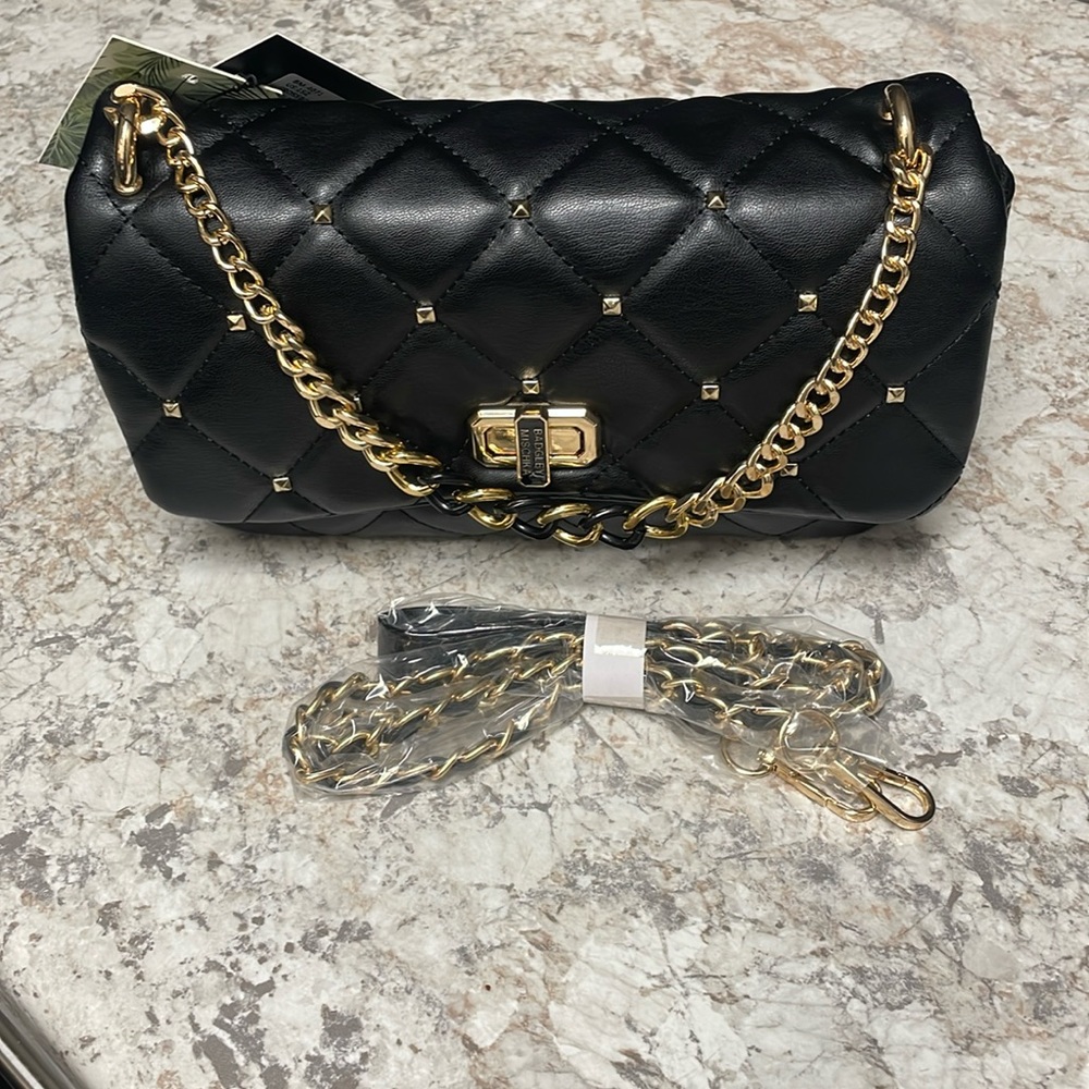 BADGLEY MISCHKA Crossbody W / Diamond quilted & studs on cover